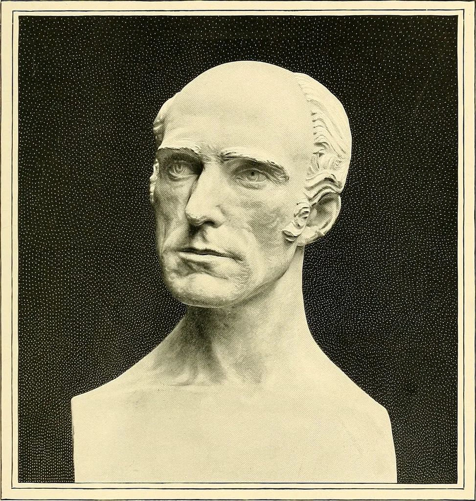 An illustration from Browere's life masks of great Americans, 1899, leaf 192