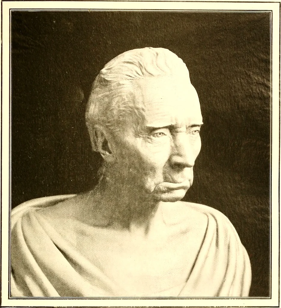 An illustration from Browere's life masks of great Americans, 1899, leaf 104