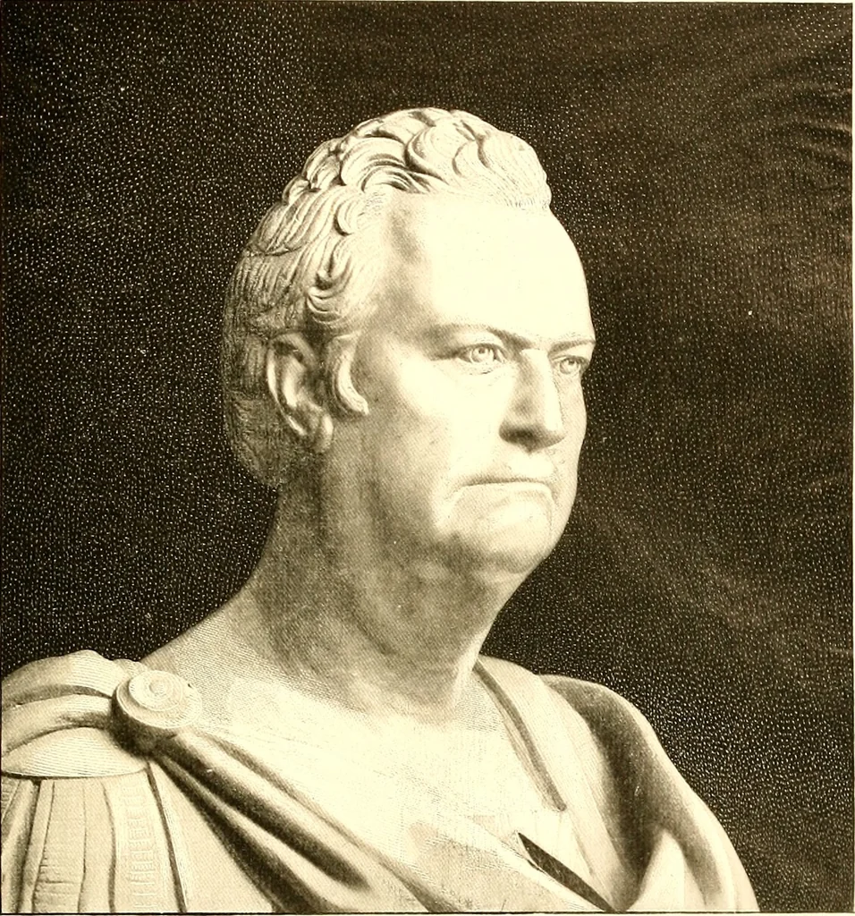 An illustration from Browere's life masks of great Americans, 1899, leaf 118