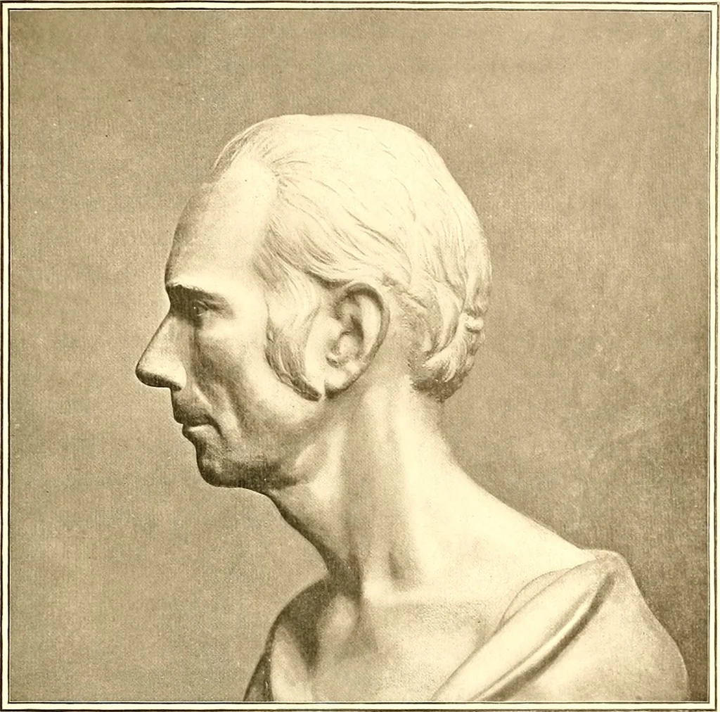 An illustration from Browere's life masks of great Americans, 1899, leaf 124