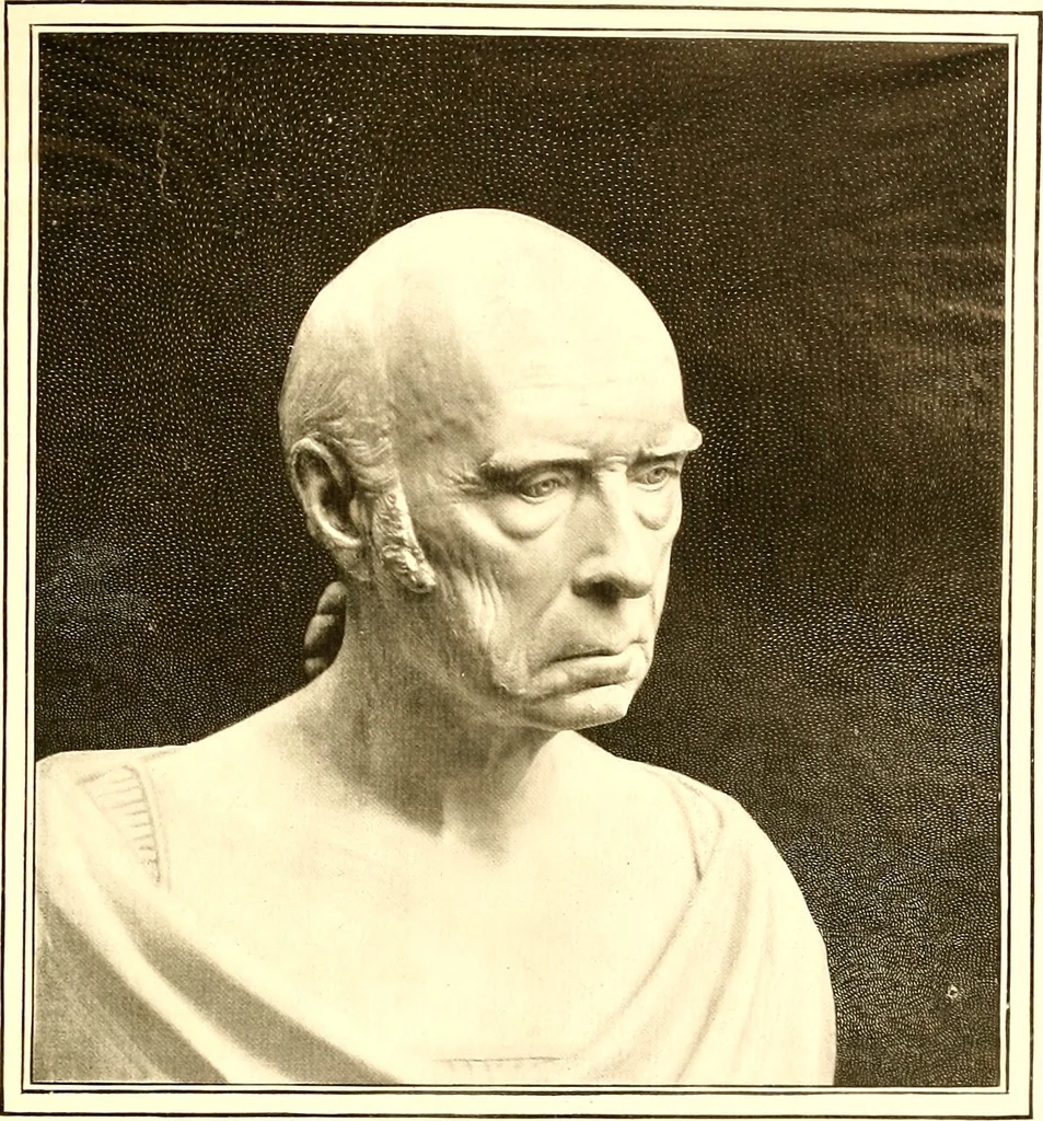 An illustration from Browere's life masks of great Americans, 1899, leaf 96