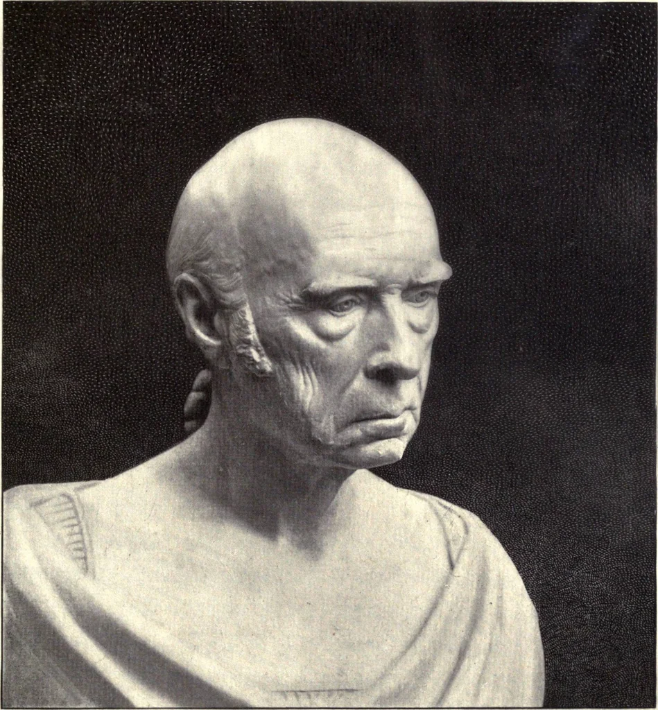An illustration from Browere's life masks of great Americans, 1899, leaf 116