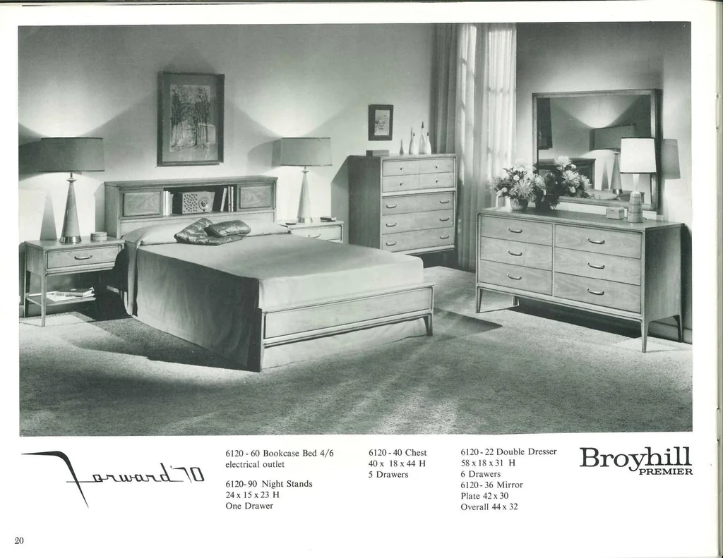 An illustration from Broyhill Premier - Forward 70 Furniture 1964, 1964, leaf 21