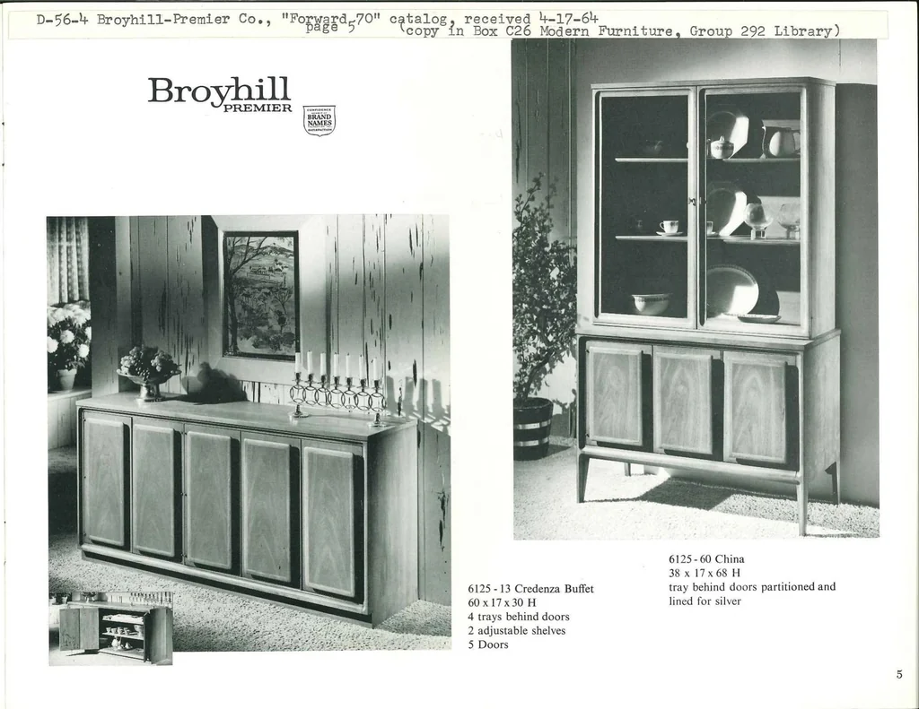 An illustration from Broyhill Premier - Forward 70 Furniture 1964, 1964, leaf 6
