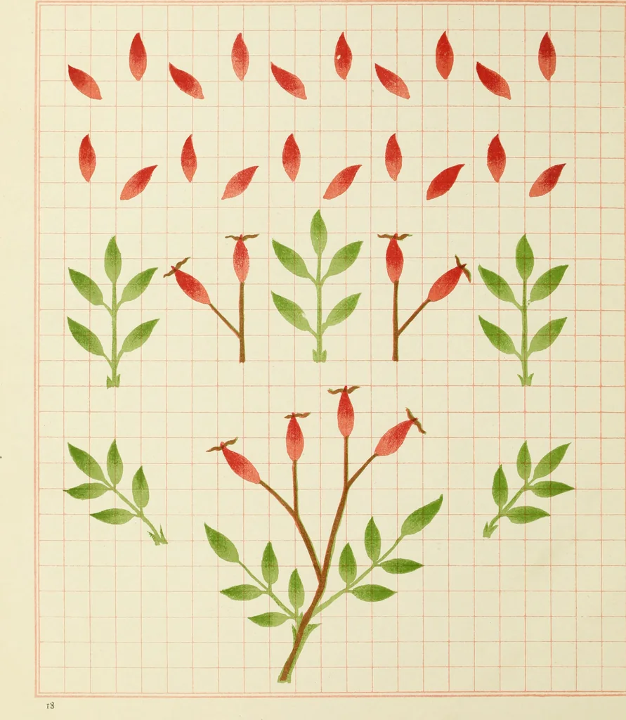 An illustration from Brushwork : elementary brush-forms, 1903, leaf 21