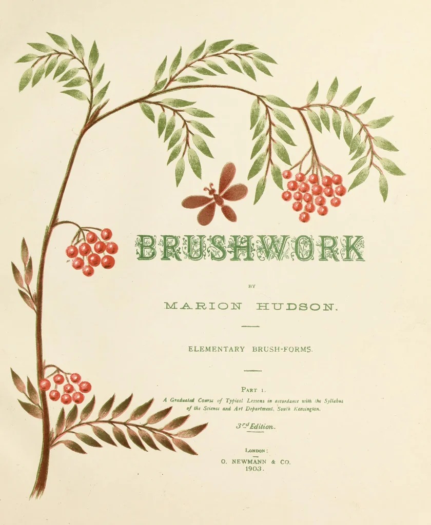 An illustration from Brushwork : elementary brush-forms, 1903, leaf 4
