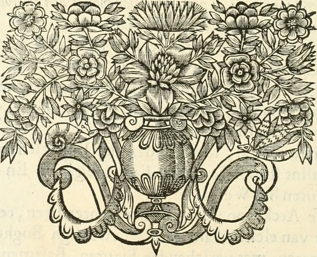 An illustration from Brusselsche eer-triumphen : dat is eene waerachtighe beschreijvinge van alle de hertoghlijcke huldinghen, der keyseren, koninghen, konighinnen, hertoghen en princen inne-komsten, vreugde-fessten en tournoy-spelen : gheschiet binnen princelijcke stadt Brussel, t'sedert hare op-bauwinghe tot desen teghenwoordighen dagh toe : eyndende met waerachtighe beschrijvinghe van de groote feeste, van het dry hondert jarigh jubile van het hoogh-weerdigh H. Sacrament van Mirakalen : waer en alles, dat daer in de voorschreve feeste gheschiet is, soo raeckende den dienst in de kerke, als den gangh van de processie, met alle sijne bediedtselen en triumph-waeghens, en verciersel van den wegh der processie verhaelt staen : en de arcken triumphael, in fijne kopere platen zijn uyt-gedruckt, 1670, leaf 123