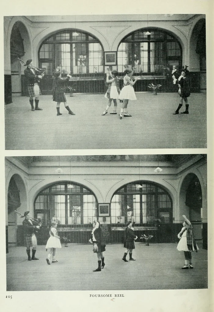 An illustration from Twenty-five new figure and character dances, 1927, leaf 156