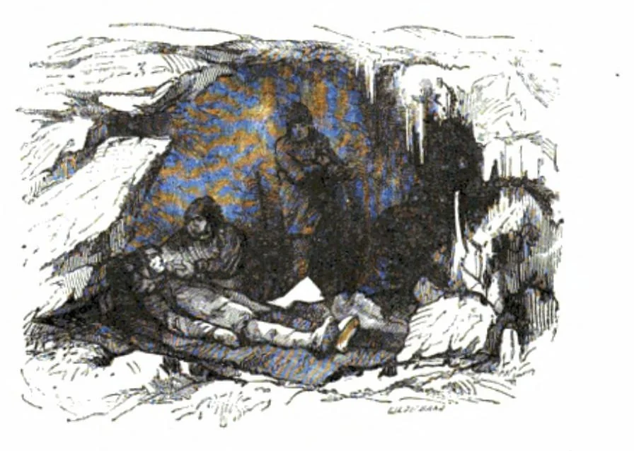 An illustration from Les voyages extraordinaires par Jules Verne Voyages et aventures du capitaine Hatteras Les anglais au pole nord Le desert de glace, 1867, leaf 219