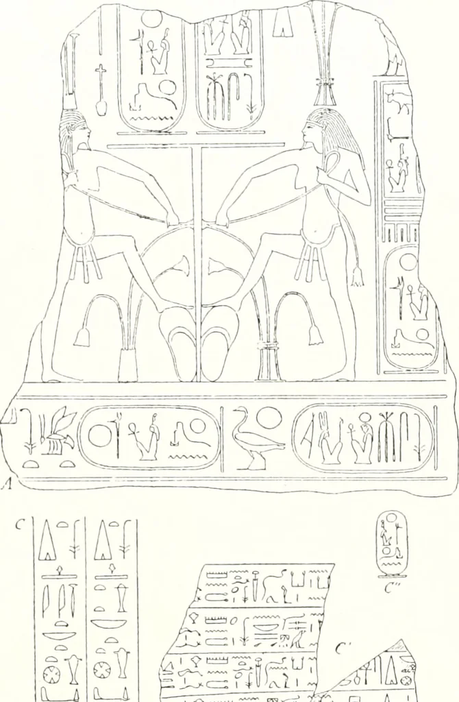 An illustration from Bubastis (1887-1889), 1891, leaf 158