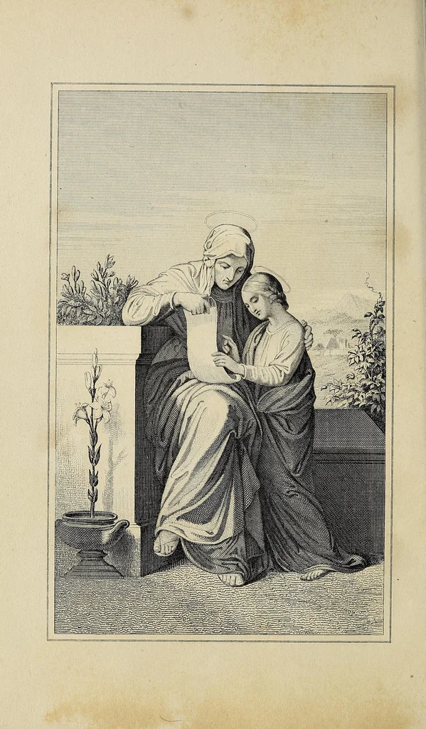 An illustration from Buch das gut : enthaltend den Katechismus, Betrachtung, Gesang, 1866, leaf 20