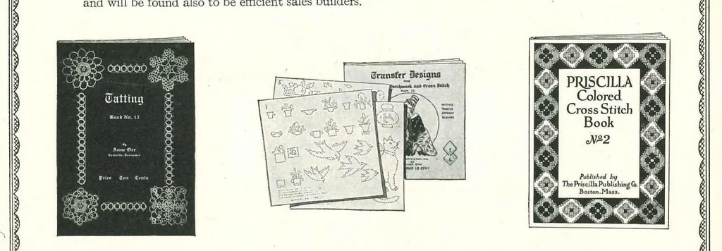 An illustration from Bucilla Art Needlework Trimmings 1929, 1929, leaf 13