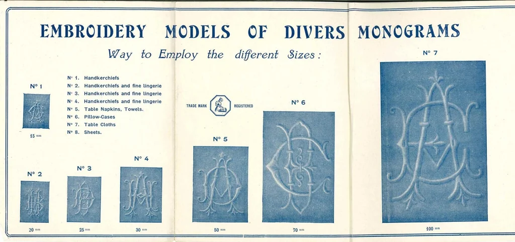 An illustration from Bucilla Monograms 1917, 1917, leaf 3