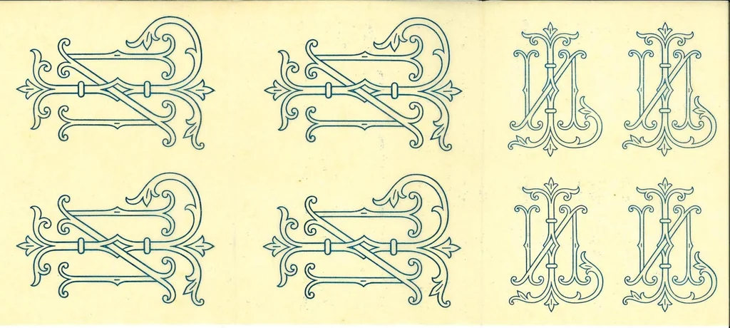 An illustration from Bucilla Monograms 1917, 1917, leaf 6