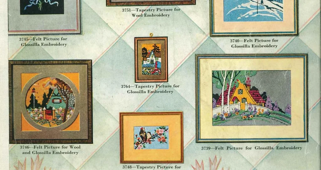 An illustration from Bucilla Stamped Needlework 1930, 1930, leaf 0