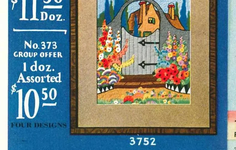 An illustration from Bucilla Stamped Needlework 1930, 1930, leaf 1