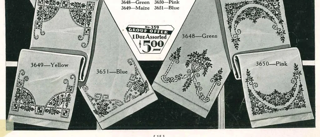 An illustration from Bucilla Stamped Needlework 1930, 1930, leaf 16