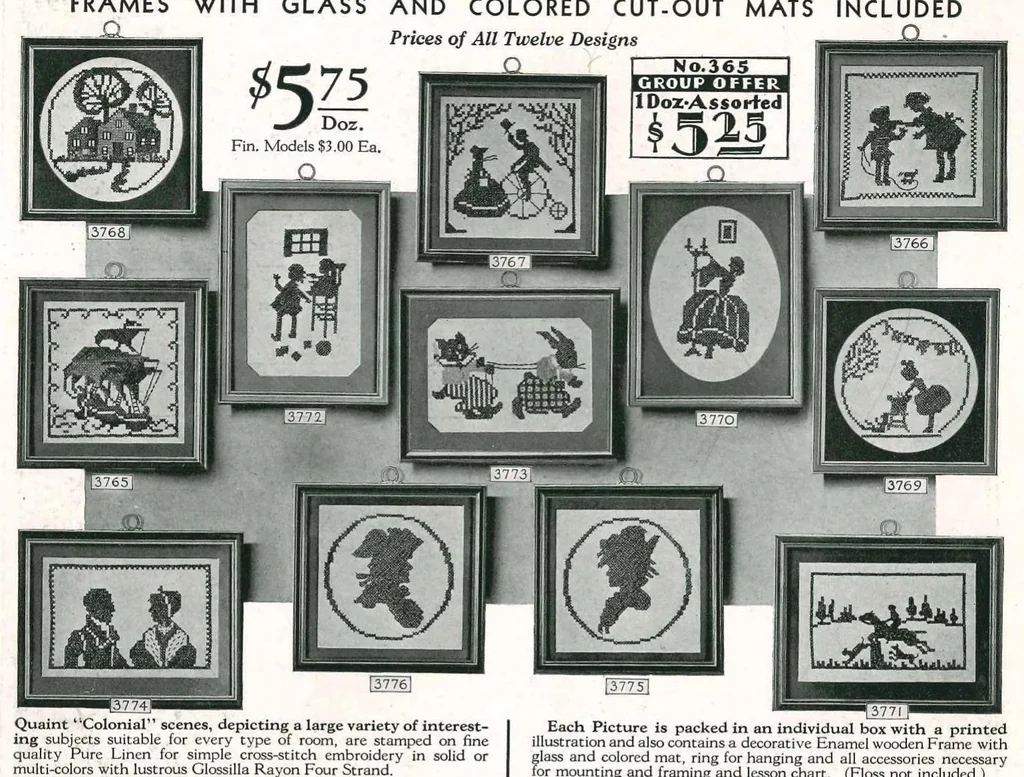 An illustration from Bucilla Stamped Needlework 1930, 1930, leaf 21