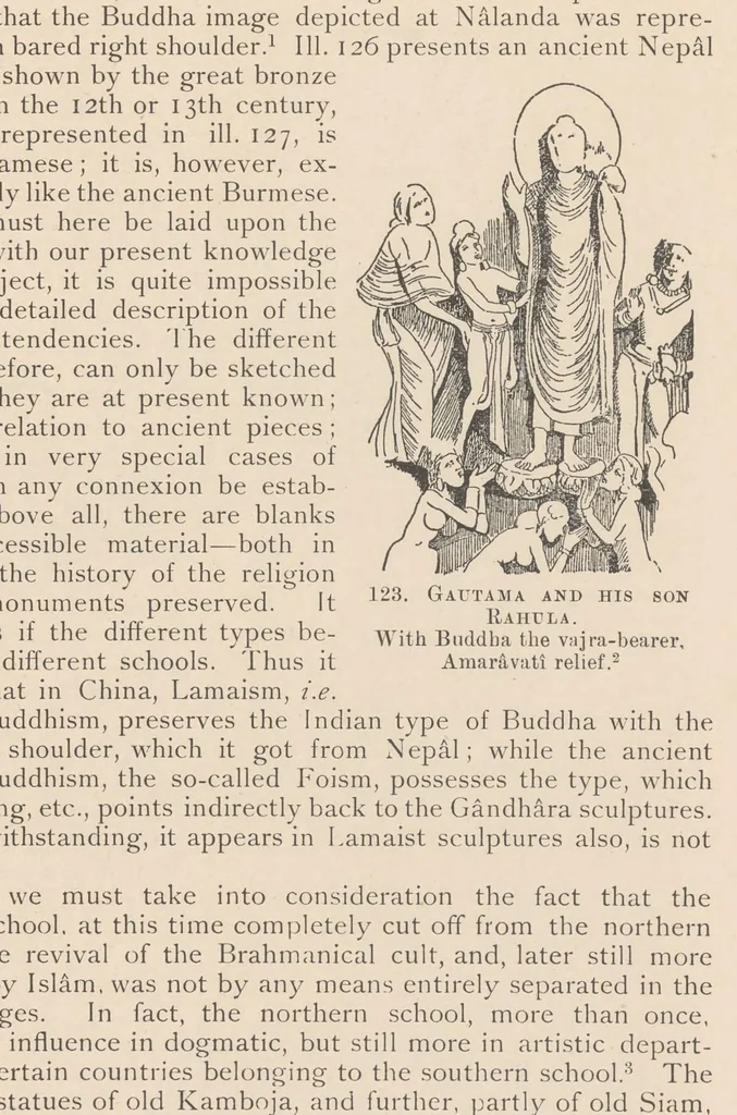 An illustration from Buddhist art in India : translated from the 'Handbuch' of Albert Grünwedel, 1901, leaf 187