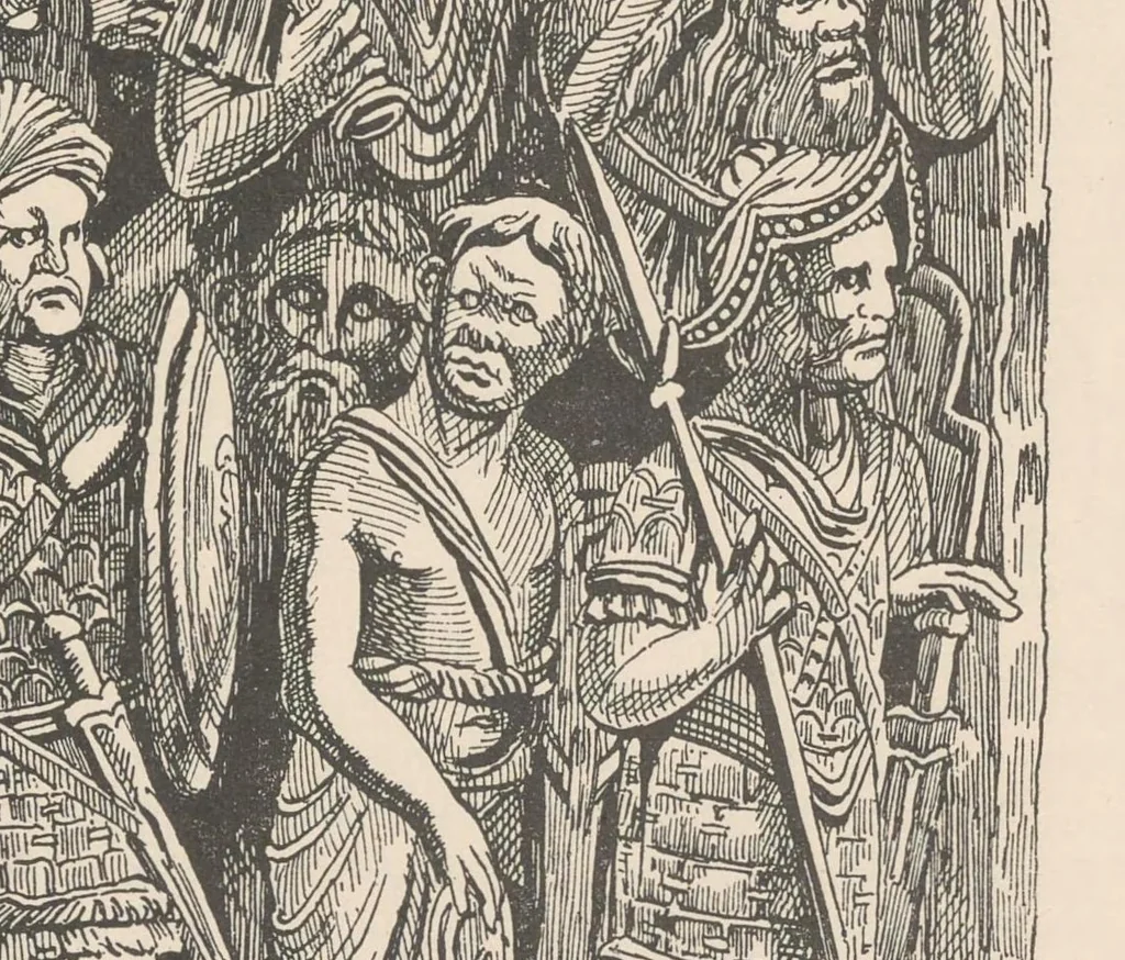 An illustration from Buddhist art in India : translated from the 'Handbuch' of Albert Grünwedel, 1901, leaf 108