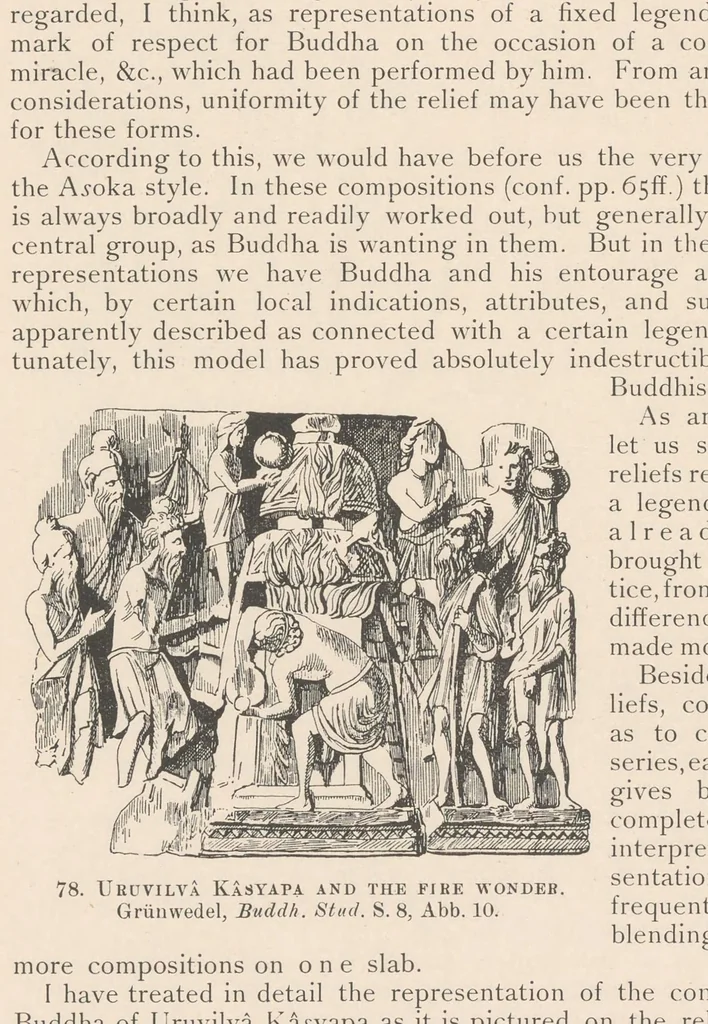 An illustration from Buddhist art in India : translated from the 'Handbuch' of Albert Grünwedel, 1901, leaf 138