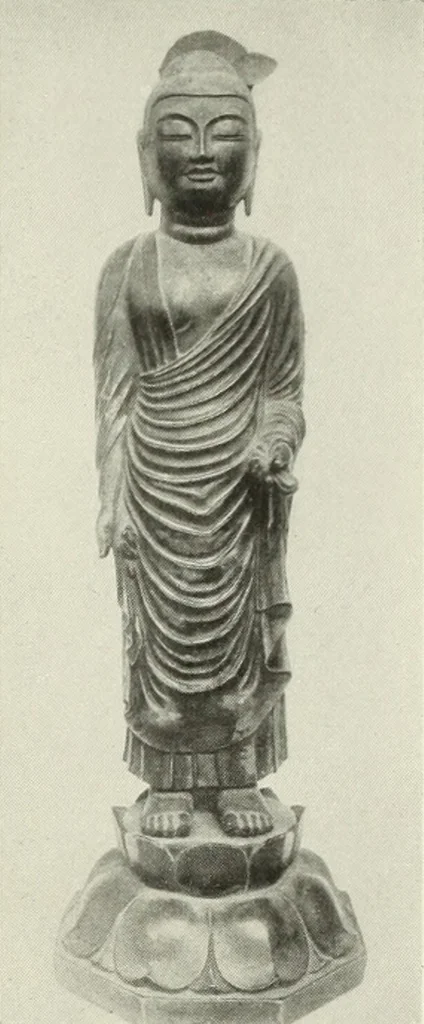An illustration from Buddhistische plastik in Japan bis in den beginn des 8. jahrhunderts n. Chr, 1919, leaf 214