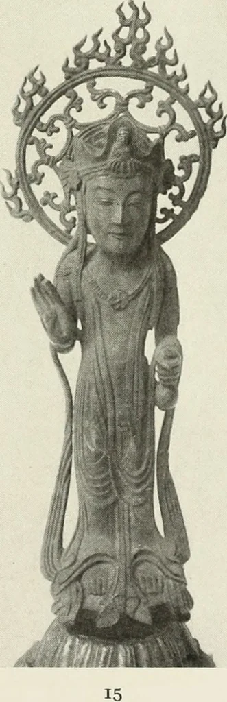 An illustration from Buddhistische plastik in Japan bis in den beginn des 8. jahrhunderts n. Chr, 1919, leaf 214