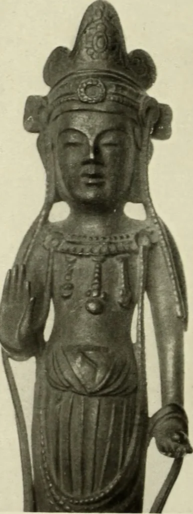 An illustration from Buddhistische plastik in Japan bis in den beginn des 8. jahrhunderts n. Chr, 1919, leaf 217