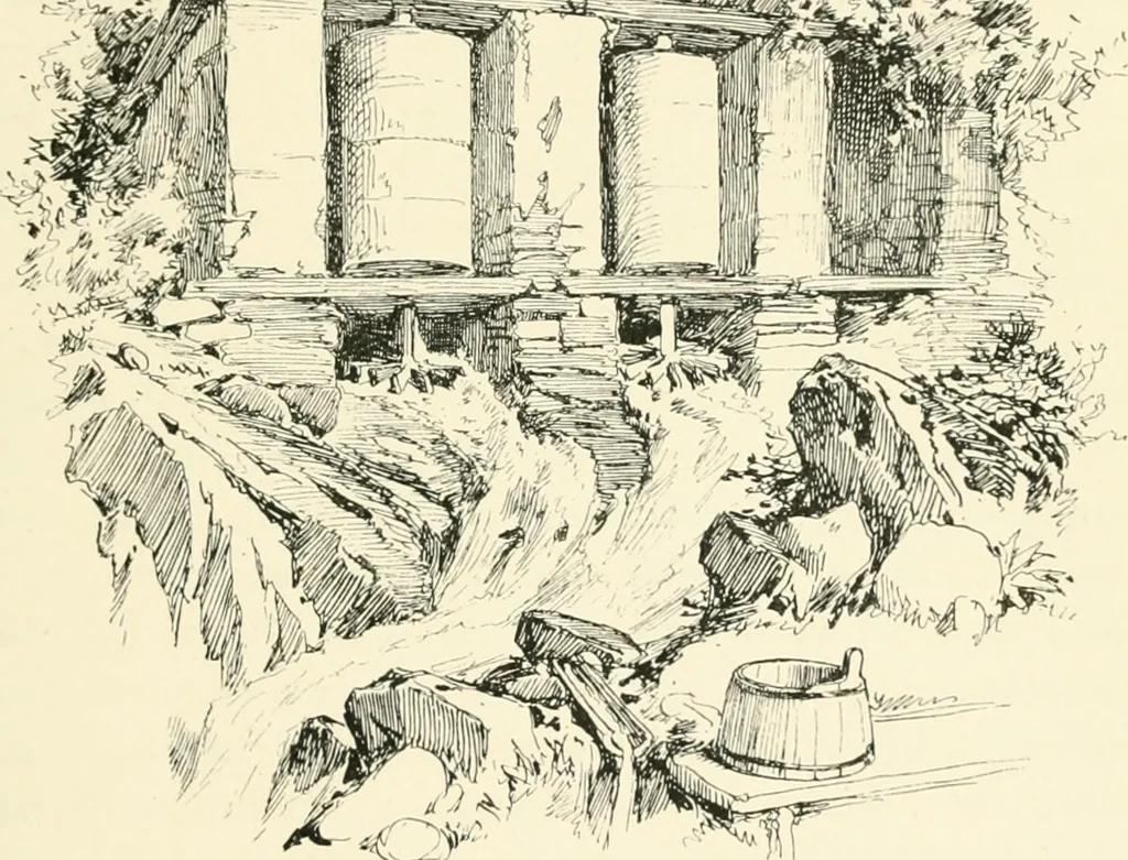 An illustration from The Buddhist praying-wheel : a collection of material bearing upon the symbolism of the wheel and circular movements in custom and religious ritual, 1896, leaf 22