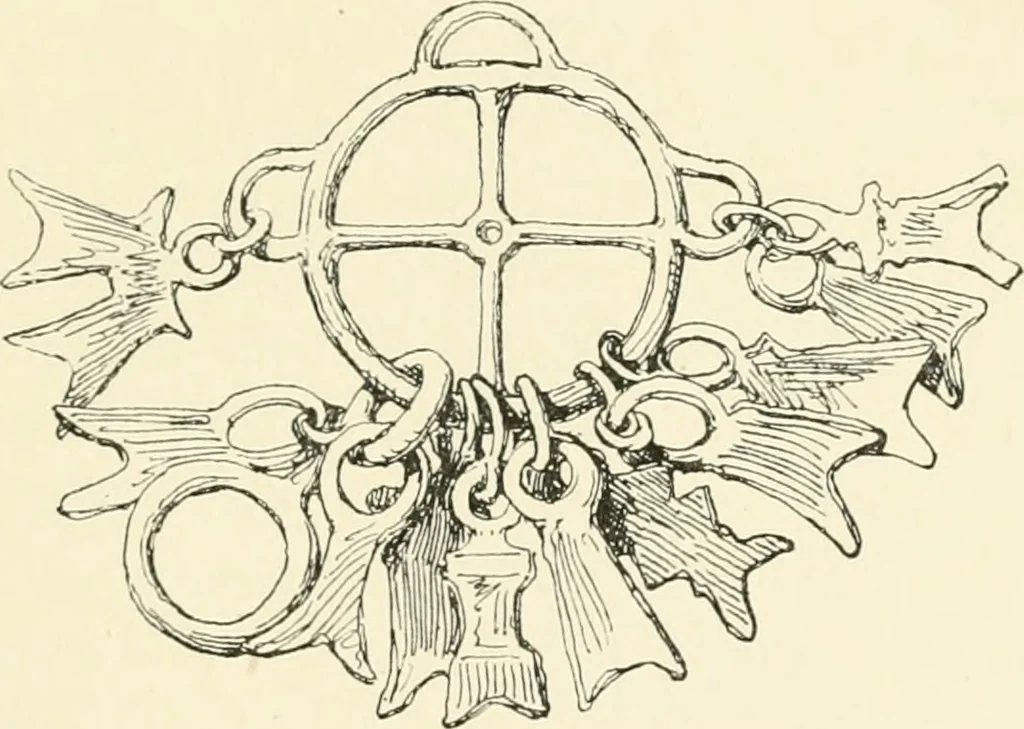 An illustration from The Buddhist praying-wheel : a collection of material bearing upon the symbolism of the wheel and circular movements in custom and religious ritual, 1896, leaf 246