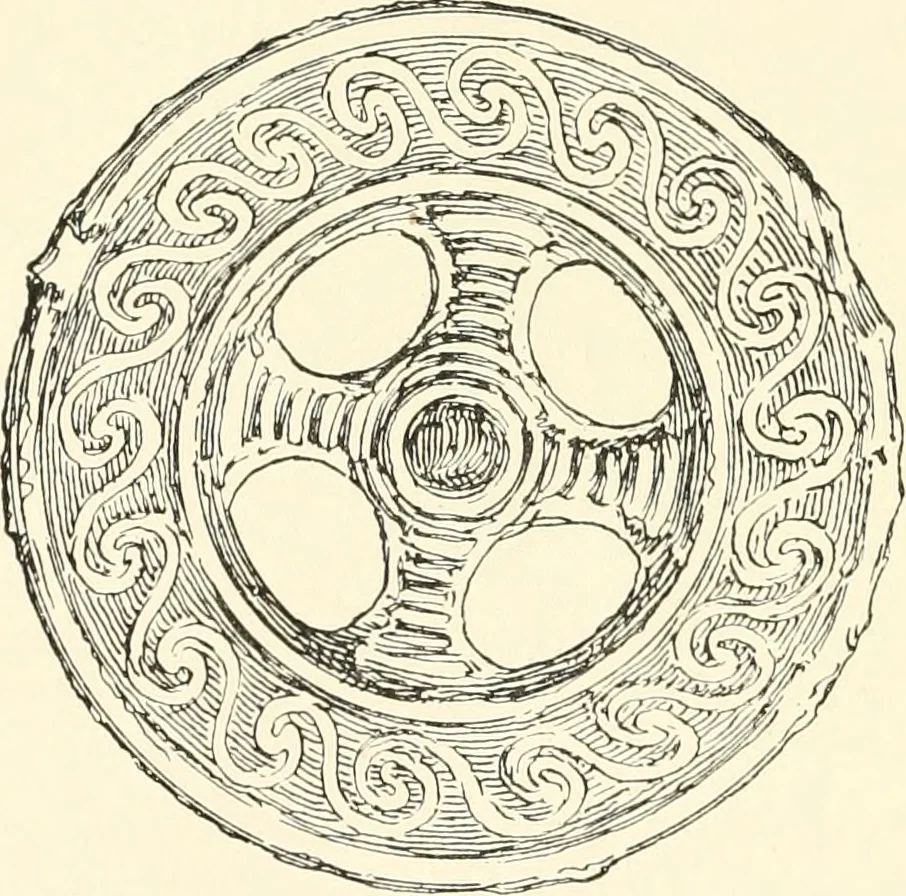 An illustration from The Buddhist praying-wheel : a collection of material bearing upon the symbolism of the wheel and circular movements in custom and religious ritual, 1896, leaf 247