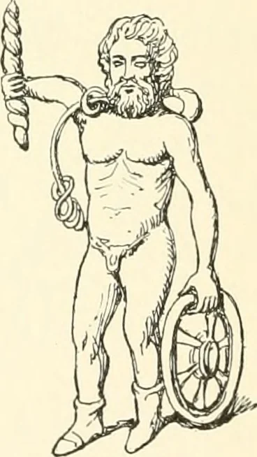 An illustration from The Buddhist praying-wheel : a collection of material bearing upon the symbolism of the wheel and circular movements in custom and religious ritual, 1896, leaf 255