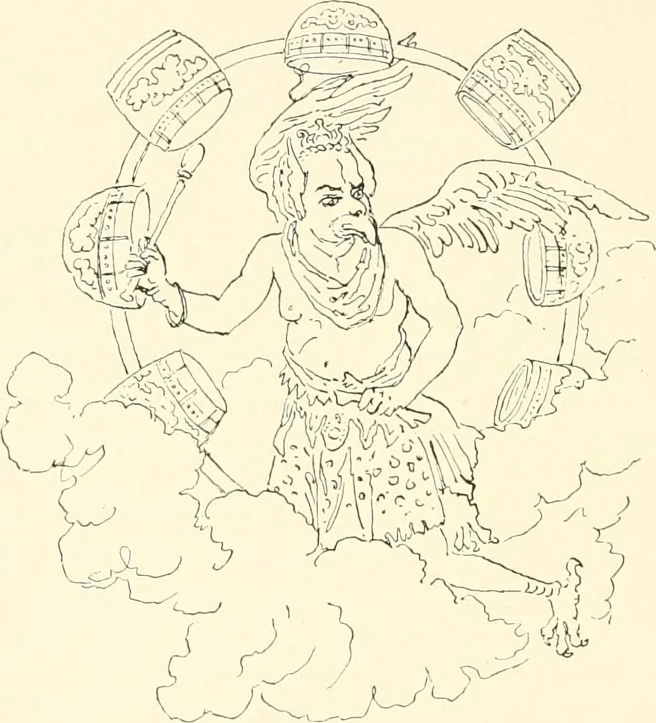 An illustration from The Buddhist praying-wheel : a collection of material bearing upon the symbolism of the wheel and circular movements in custom and religious ritual, 1896, leaf 261
