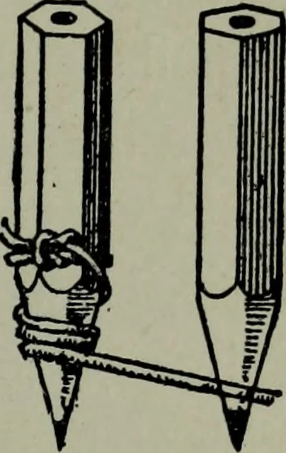 An illustration from Builder's architectural drawing self-taught : containing descriptions of drawing instruments and accessories, with rules for using them, and hints as to their care and management ..., 1903, leaf 109
