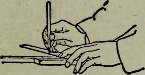 An illustration from Builder's architectural drawing self-taught : containing descriptions of drawing instruments and accessories, with rules for using them, and hints as to their care and management ..., 1903, leaf 121