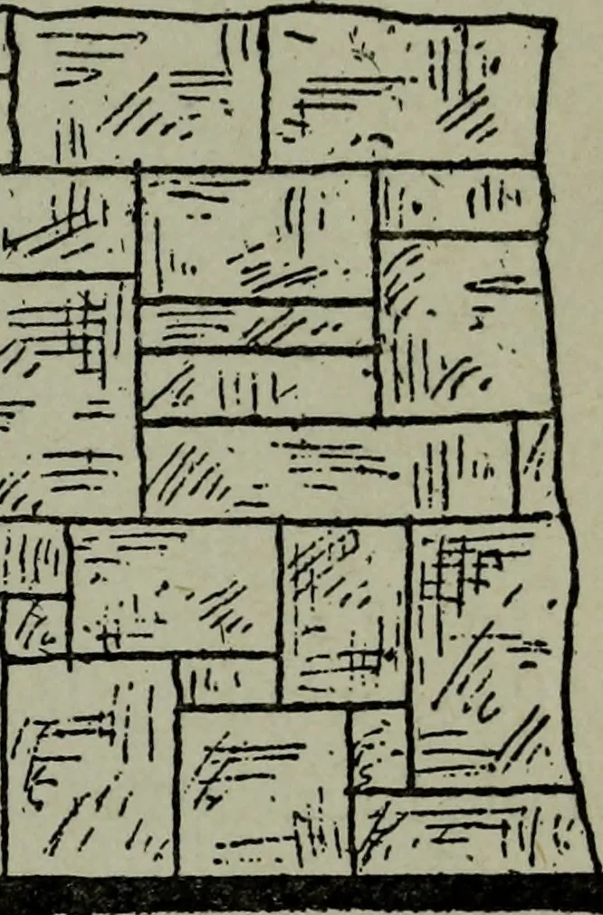 An illustration from Builder's architectural drawing self-taught : containing descriptions of drawing instruments and accessories, with rules for using them, and hints as to their care and management ..., 1903, leaf 147