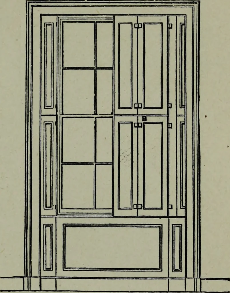 An illustration from Builder's architectural drawing self-taught : containing descriptions of drawing instruments and accessories, with rules for using them, and hints as to their care and management ..., 1903, leaf 191