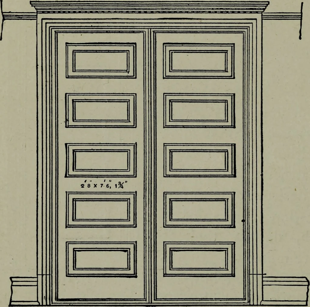 An illustration from Builder's architectural drawing self-taught : containing descriptions of drawing instruments and accessories, with rules for using them, and hints as to their care and management ..., 1903, leaf 194