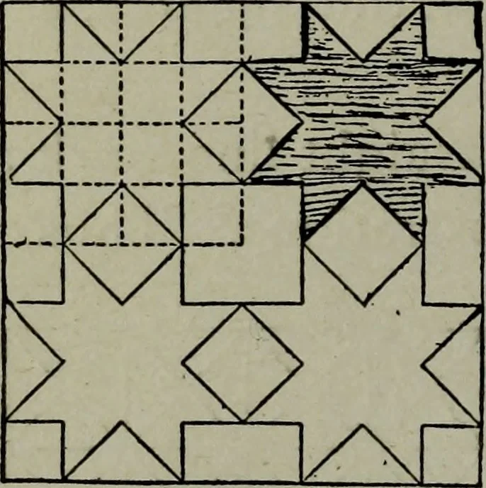 An illustration from Builder's architectural drawing self-taught : containing descriptions of drawing instruments and accessories, with rules for using them, and hints as to their care and management ..., 1903, leaf 211