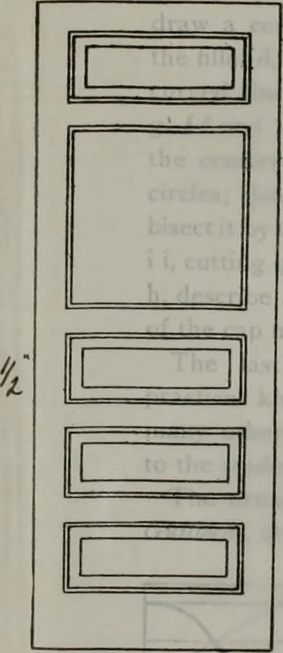 An illustration from Builder's architectural drawing self-taught : containing descriptions of drawing instruments and accessories, with rules for using them, and hints as to their care and management ..., 1903, leaf 219