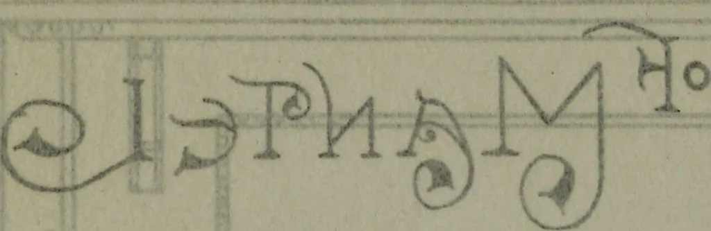 An illustration from Builder's architectural drawing self-taught : containing descriptions of drawing instruments and accessories, with rules for using them, and hints as to their care and management ..., 1903, leaf 258