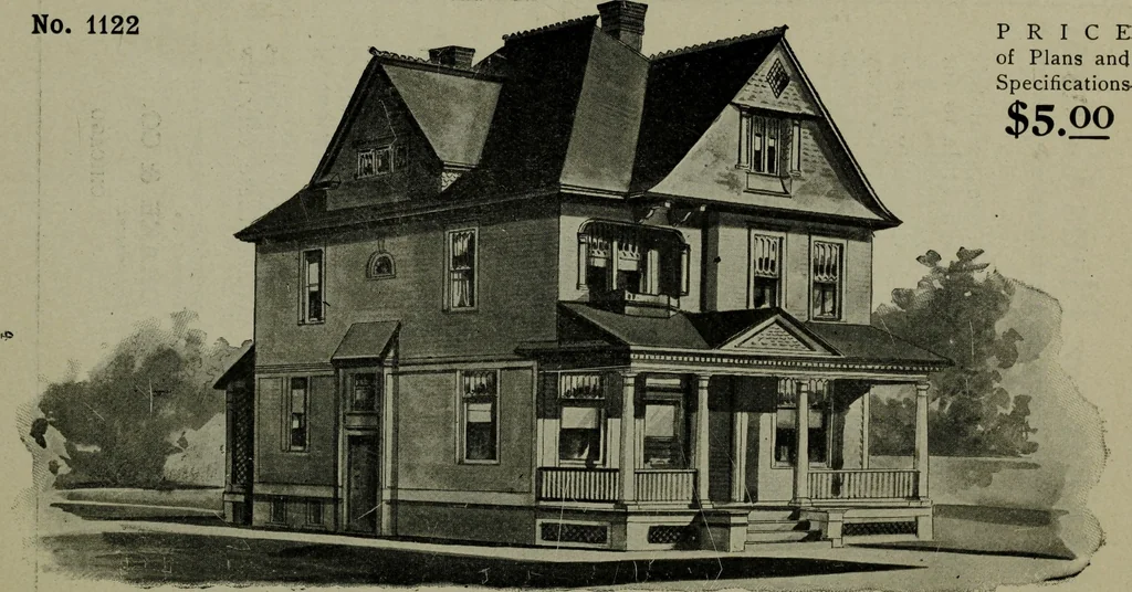 An illustration from Builder's architectural drawing self-taught : containing descriptions of drawing instruments and accessories, with rules for using them, and hints as to their care and management ..., 1903, leaf 331
