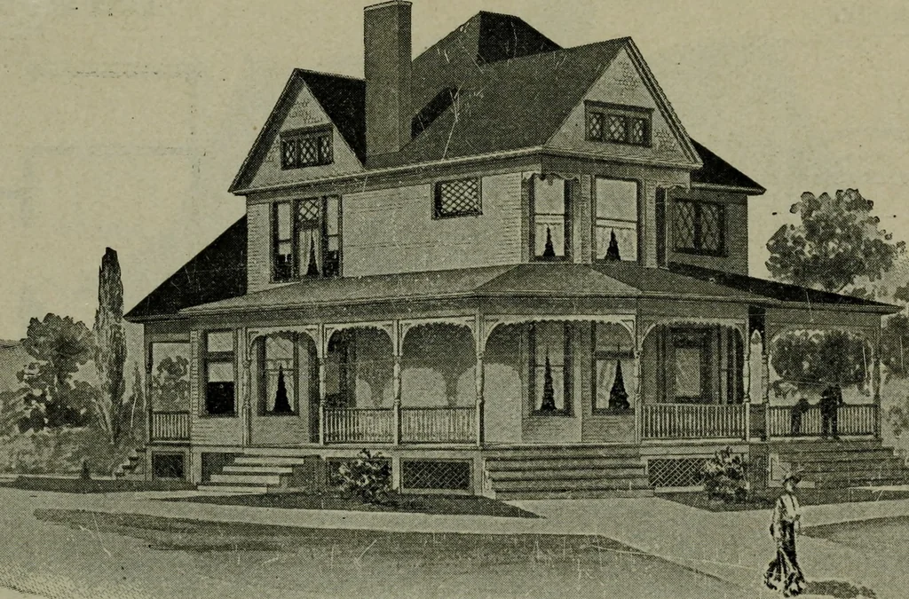 An illustration from Builder's architectural drawing self-taught : containing descriptions of drawing instruments and accessories, with rules for using them, and hints as to their care and management ..., 1903, leaf 333