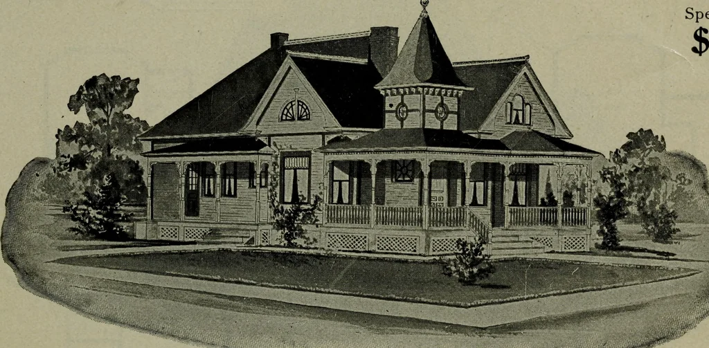 An illustration from Builder's architectural drawing self-taught : containing descriptions of drawing instruments and accessories, with rules for using them, and hints as to their care and management ..., 1903, leaf 335