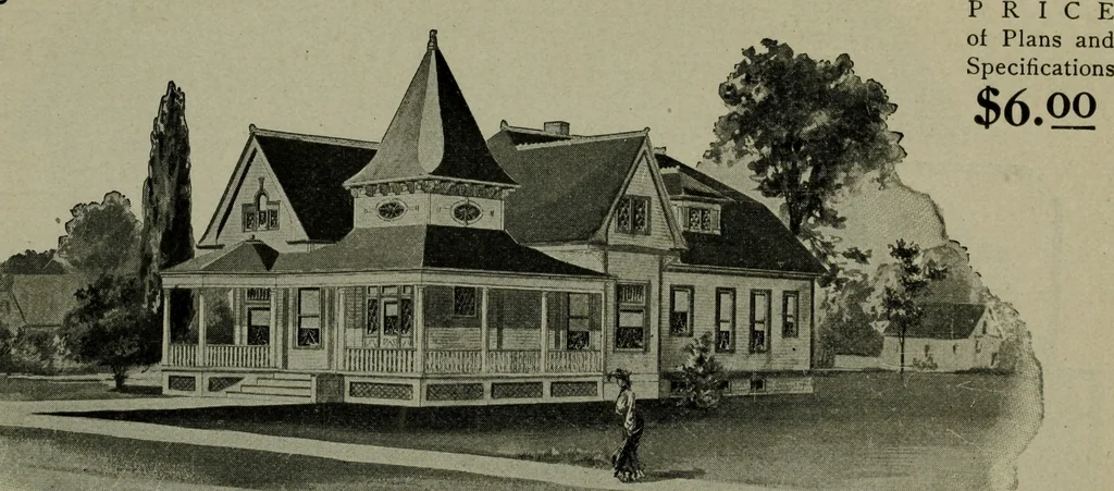 An illustration from Builder's architectural drawing self-taught : containing descriptions of drawing instruments and accessories, with rules for using them, and hints as to their care and management ..., 1903, leaf 341