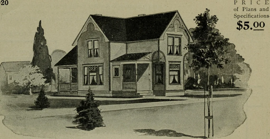 An illustration from Builder's architectural drawing self-taught : containing descriptions of drawing instruments and accessories, with rules for using them, and hints as to their care and management ..., 1903, leaf 345
