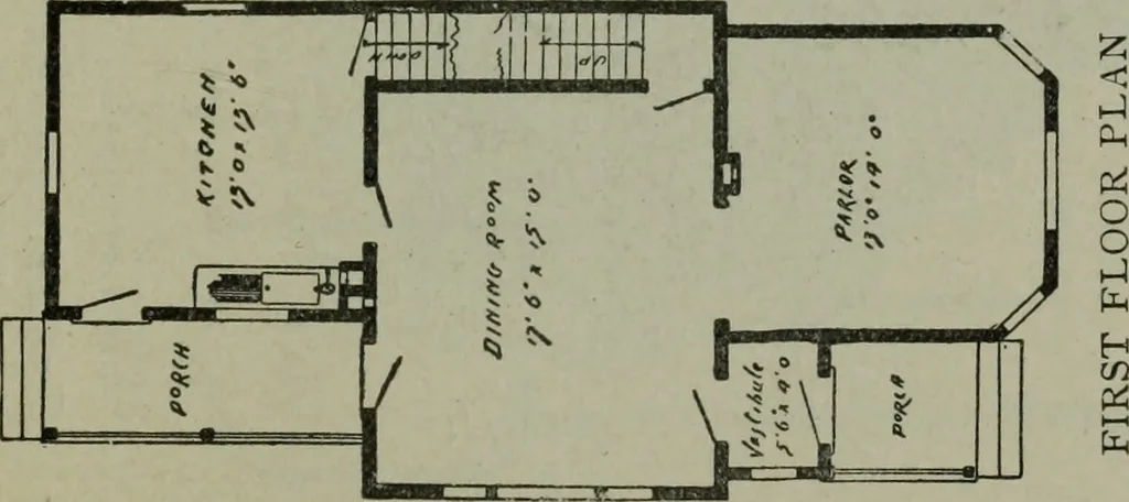 An illustration from Builder's architectural drawing self-taught : containing descriptions of drawing instruments and accessories, with rules for using them, and hints as to their care and management ..., 1903, leaf 346