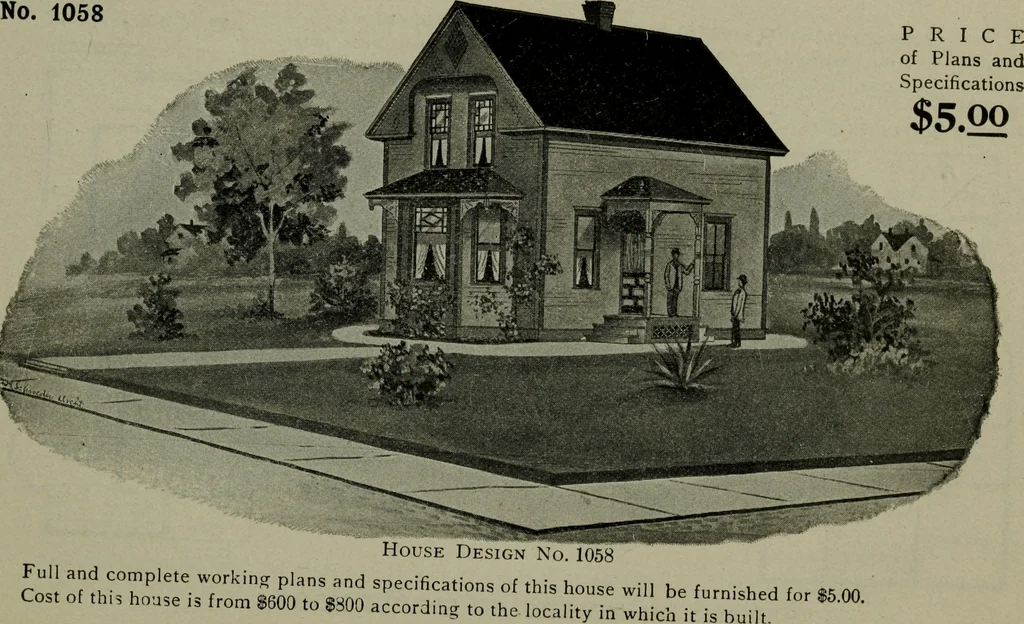 An illustration from Builder's architectural drawing self-taught : containing descriptions of drawing instruments and accessories, with rules for using them, and hints as to their care and management ..., 1903, leaf 349
