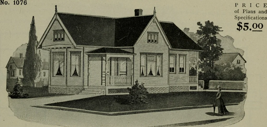 An illustration from Builder's architectural drawing self-taught : containing descriptions of drawing instruments and accessories, with rules for using them, and hints as to their care and management ..., 1903, leaf 357