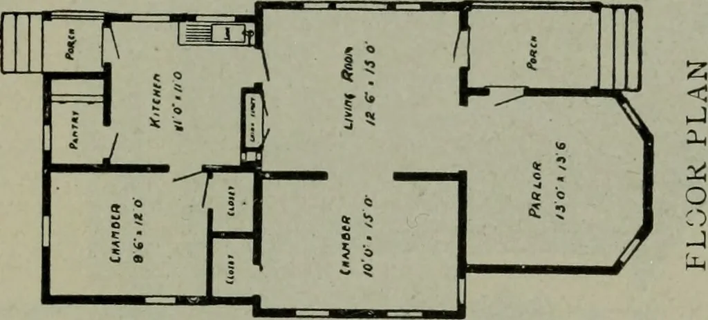 An illustration from Builder's architectural drawing self-taught : containing descriptions of drawing instruments and accessories, with rules for using them, and hints as to their care and management ..., 1903, leaf 358